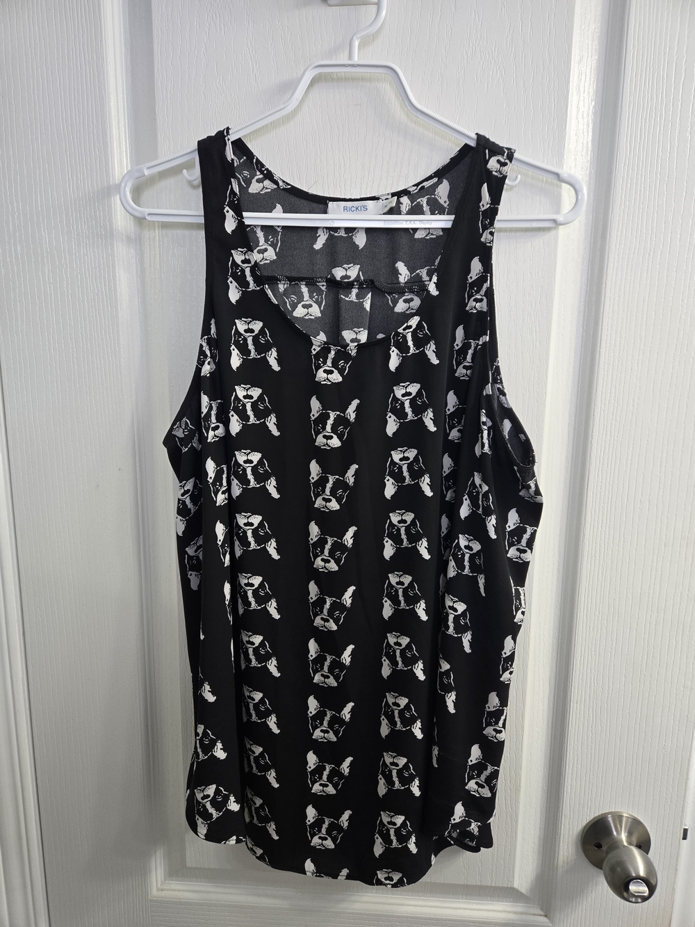 Ricki's Black & White Canine Print Tank